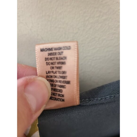 VTG Y2K Eyeshadow Womens Tunic Top Small Gray Sequined Dolman Sleeve Stretch - Picture 6 of 7